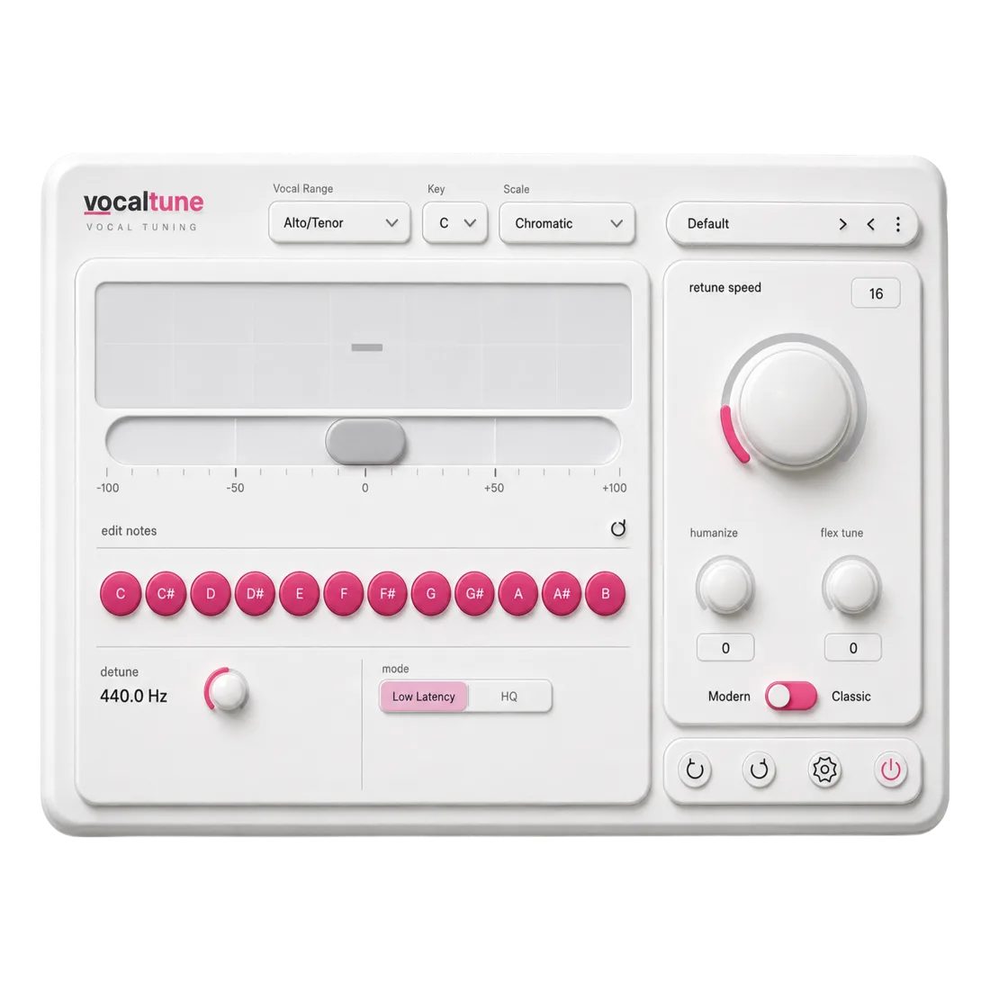 VocalTune — Auto-Tune plugin interface
